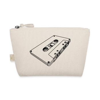 Cassette Oblique Retro – Music Mixtape Design - Organic Pouch - nature - Front