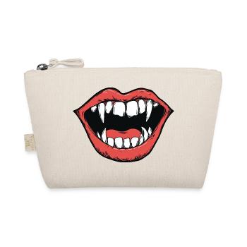 vampire mouth, sharp teeth, bite - Organic Pouch - nature - Front