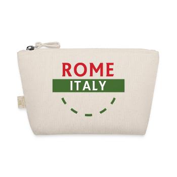 Rome, Italie, Banner Tee - Trousse biologique - nature - Devant