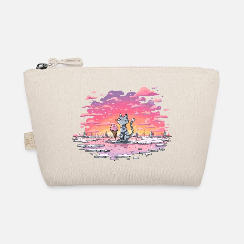 Katze mit Eis am Abendsee Organic Pouch