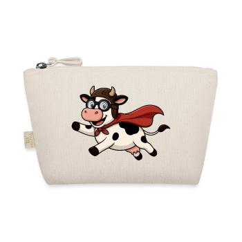 Super cow with cape - Organic Pouch - nature - Front