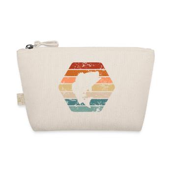 Fish Retro Silhouette - Angler - Organic Pouch - nature - Front