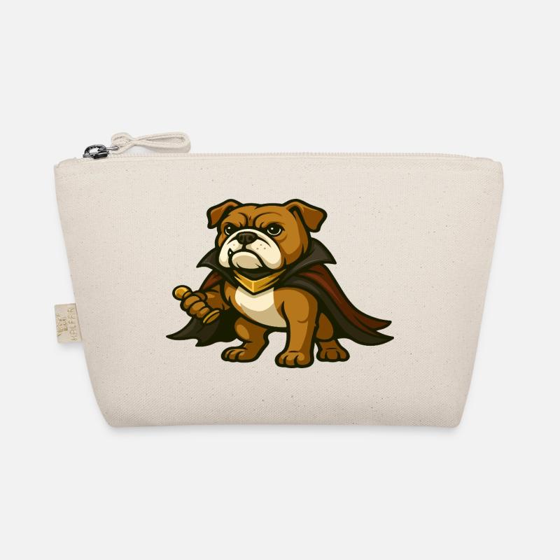 Vampire Hunter Bulldog Mascot in Dark Cape Organic Pouch