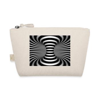 Black and white spiral vortex - Organic Pouch - nature - Front