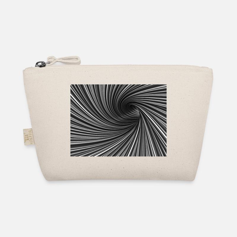 Black and White Tourbillon Organic Pouch