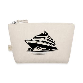 Cruise yacht with full waves ride ahead - Organic Pouch - nature - Front