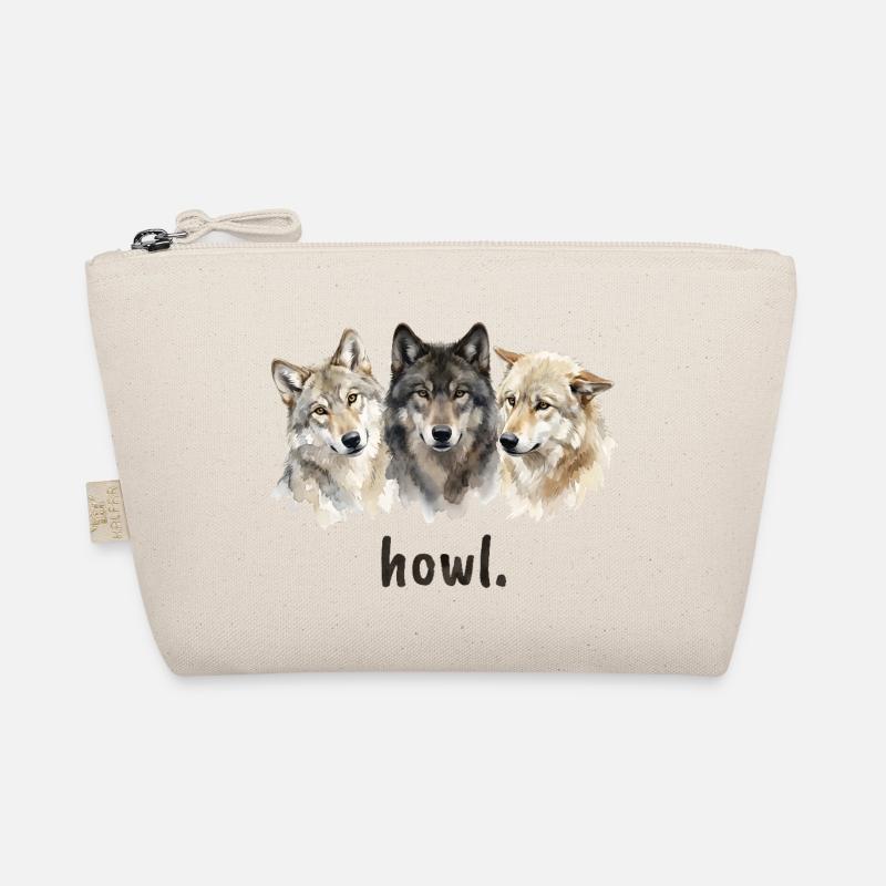 Wolf Howl Funny Wolf Lover Howl Organic Pouch