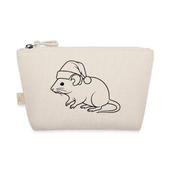 Rat drôle avec le chapeau du Père Noël – Art en traits - Trousse biologique - nature - Devant