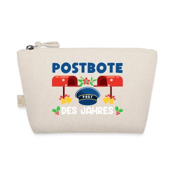 Christmas holidays POSTMAN OF THE YEAR Funny - Organic Pouch - nature - Front