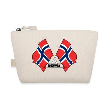 Norwegische Flagge gekreuzt - Bio-Täschchen - Natur - Vorne