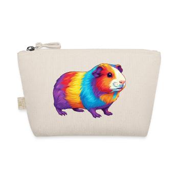 Colorful Guinea Pig Rainbow Pop Art Watercolor - Organic Pouch - nature - Front