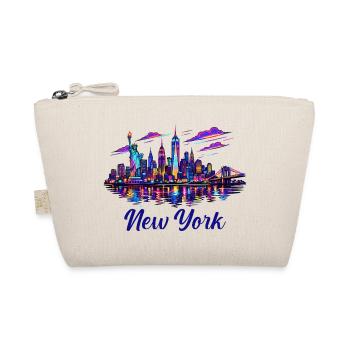 Neon New York Skyline - Organic Pouch - nature - Front