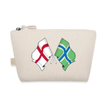 Gloucestershire & England Crossed Flags - Organic Pouch - nature - Front