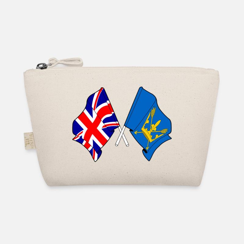 Suffolk & Great Britain Crossed Flags Organic Pouch