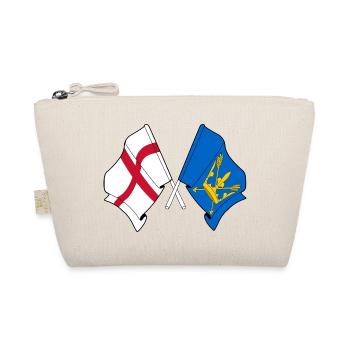 Suffolk & England Crossed Flags - Organic Pouch - nature - Front