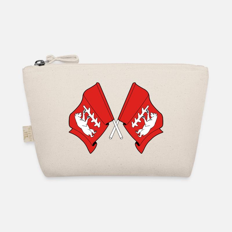 Two Crossed Warwickshire Flags Organic Pouch