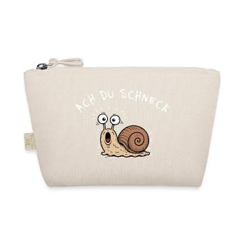 Ach Du Schneck! Lustiges Wortspiel Schnecke - Bio-Täschchen - Natur - Vorne