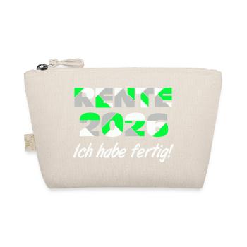 Rente 2026 , ich habe fertig - Bio-Täschchen - Natur - Vorne
