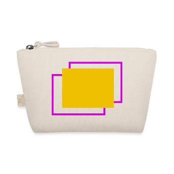 Yellow and fuchsia staggered frame - Organic Pouch - nature - Front