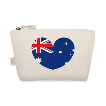 Australian flag with heart - Organic Pouch - nature - Front