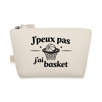 Je peux pas j’ai basket – Humour sport basketball - Trousse biologique - nature - Devant