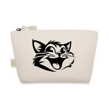 Laughing Cat | Funny Cats T-Shirt - Organic Pouch - nature - Front