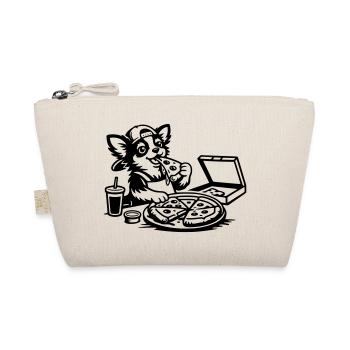 Chihuahua Pizza Eating Kids - Organic Pouch - nature - Front