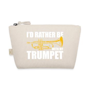 I'd rather be with my trombone Trompetenspieler - Bio-Täschchen - Natur - Vorne