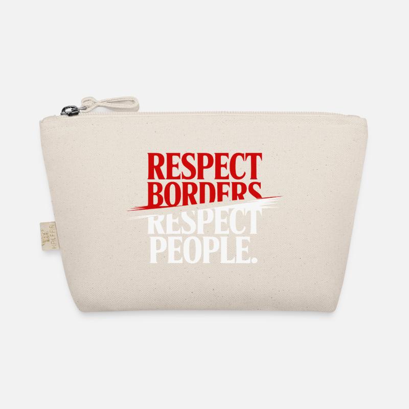 Respect Borders Respect People - Greenland - Organic Pouch - nature