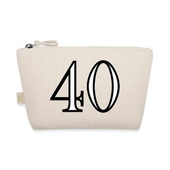 40. 40 YEARS. 40th ANNIVERSARY. 40 YEARS ANNIVERSARY. - Organic Pouch - nature - Front