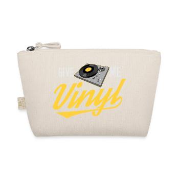Give Me Vinyl Retro Music Lover Art - Organic Pouch - nature - Front