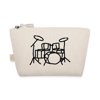 Drums Drummer Musical Instrument - Organic Pouch - nature - Front
