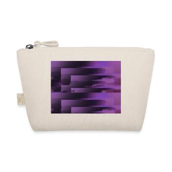 3D Glitch Purple Raster Neon - Bio-Täschchen - Natur - Vorne