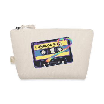 Analog Soul Vintage Cassette Heart Art - Organic Pouch - nature - Front