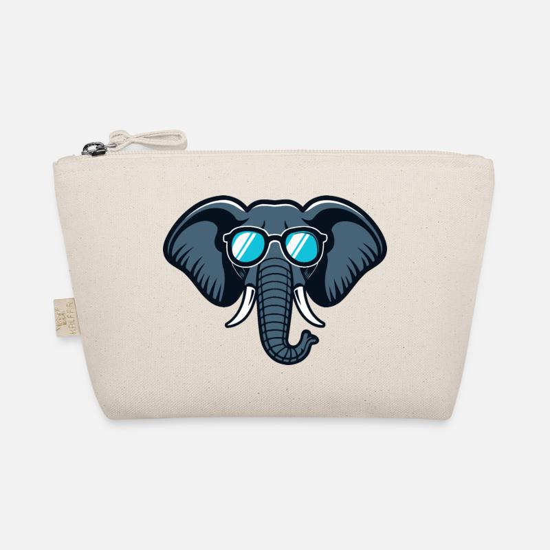 Elephant Retro Glasses Organic Pouch