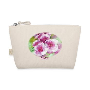 Grace - Vibrant Spring Blossom Ellipse - Organic Pouch - nature - Front