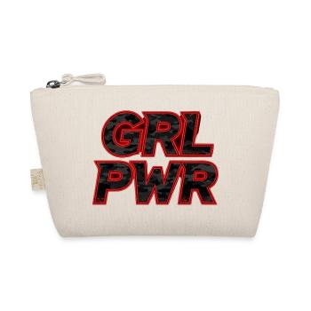 GRL PWR Girl Power Statement - Organic Pouch - nature - Front