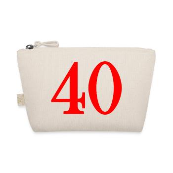 40. 40 YEARS. 40th ANNIVERSARY. 40 YEARS ANNIVERSARY. - Organic Pouch - nature - Front