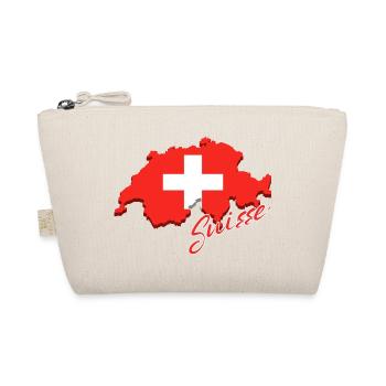 Carte avec le drapeau de la Suisse, j’adore la Suisse - Trousse biologique - nature - Devant