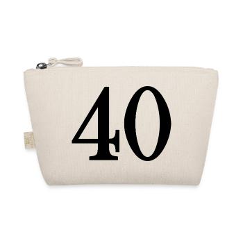 40. 40 YEARS. 40th ANNIVERSARY. 40 YEARS ANNIVERSARY. - Organic Pouch - nature - Front