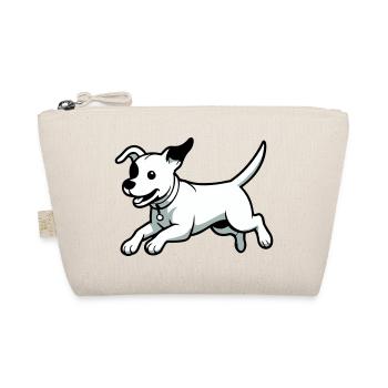 Verspielter Hund-Cartoon - Bio-Täschchen - Natur - Vorne