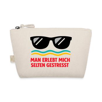 Selten gestresst: Humorvoller Stresswitz - Bio-Täschchen - Natur - Vorne