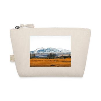 Snowy Mountain Fieldscape in Iceland - Organic Pouch - nature - Front