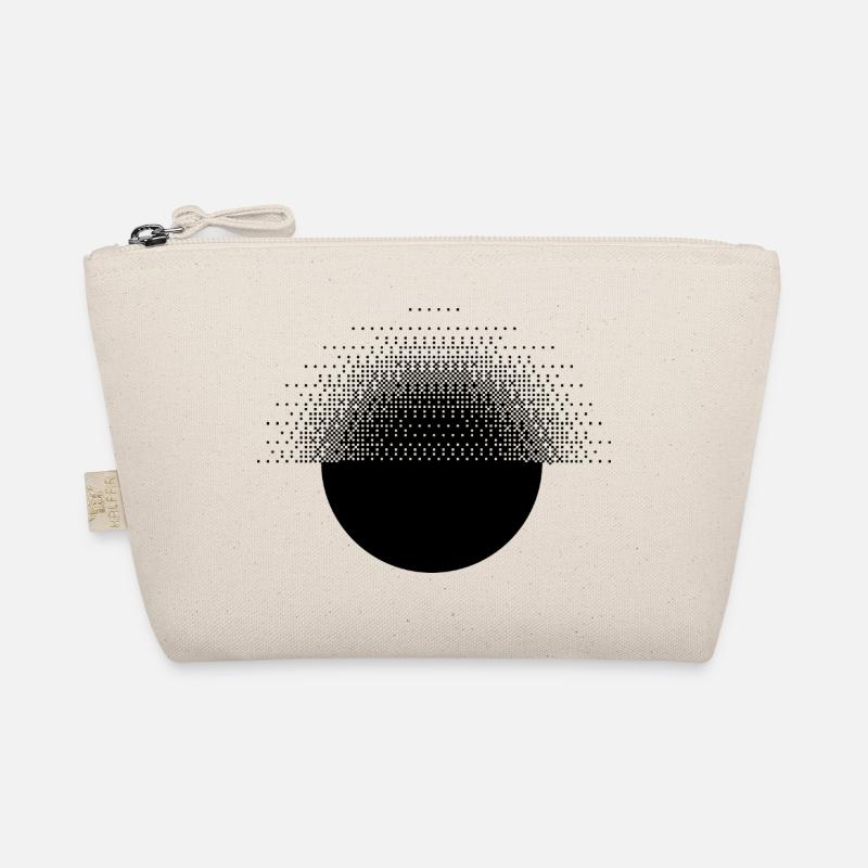 Bitmap Design of geometric and pixelated sunburst Organic Pouch