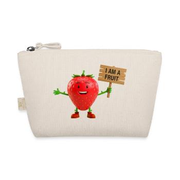 Strawberry with a sign - Organic Pouch - nature - Front