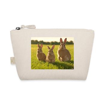 Spring Bunny Trio - Organic Pouch - nature - Front