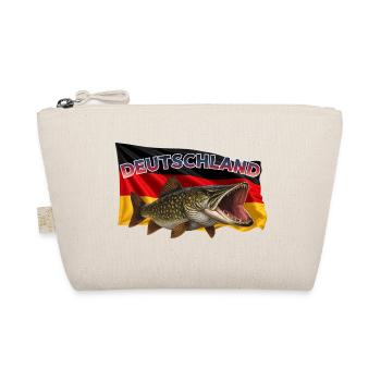 Hecht Angeln Deutschland - Pike Design - Bio-Täschchen - Natur - Vorne