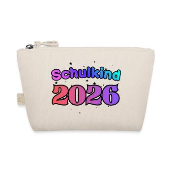 Schulkind 2026 - Ich bin erste Klasse! - Bio-Täschchen - Natur - Vorne