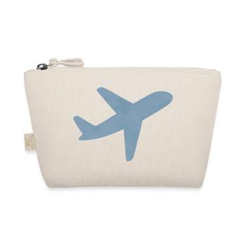 Avion minimaliste bleu - Trousse biologique - nature - Devant