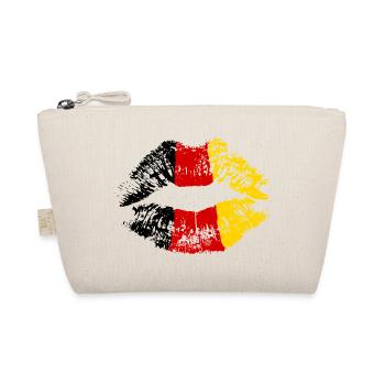  Kussmund Lippenstift Deutschland Farben Fanshirt - Bio-Täschchen - Natur - Vorne